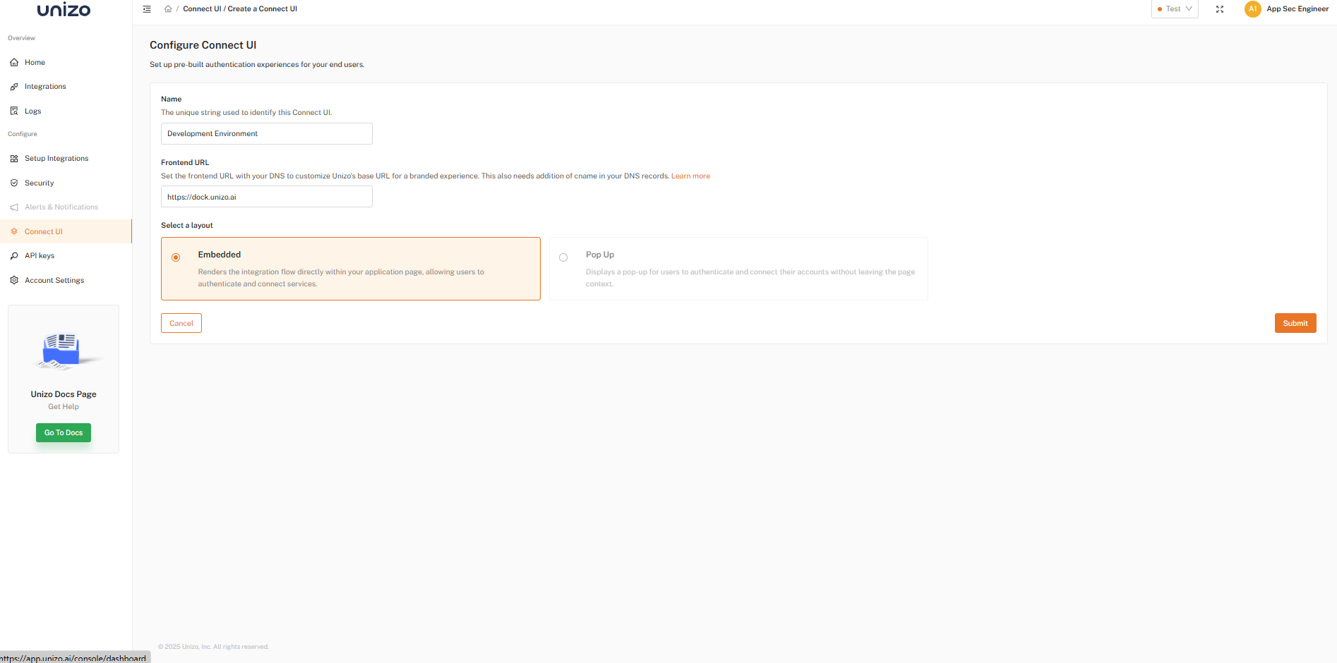 Configure Connect UI