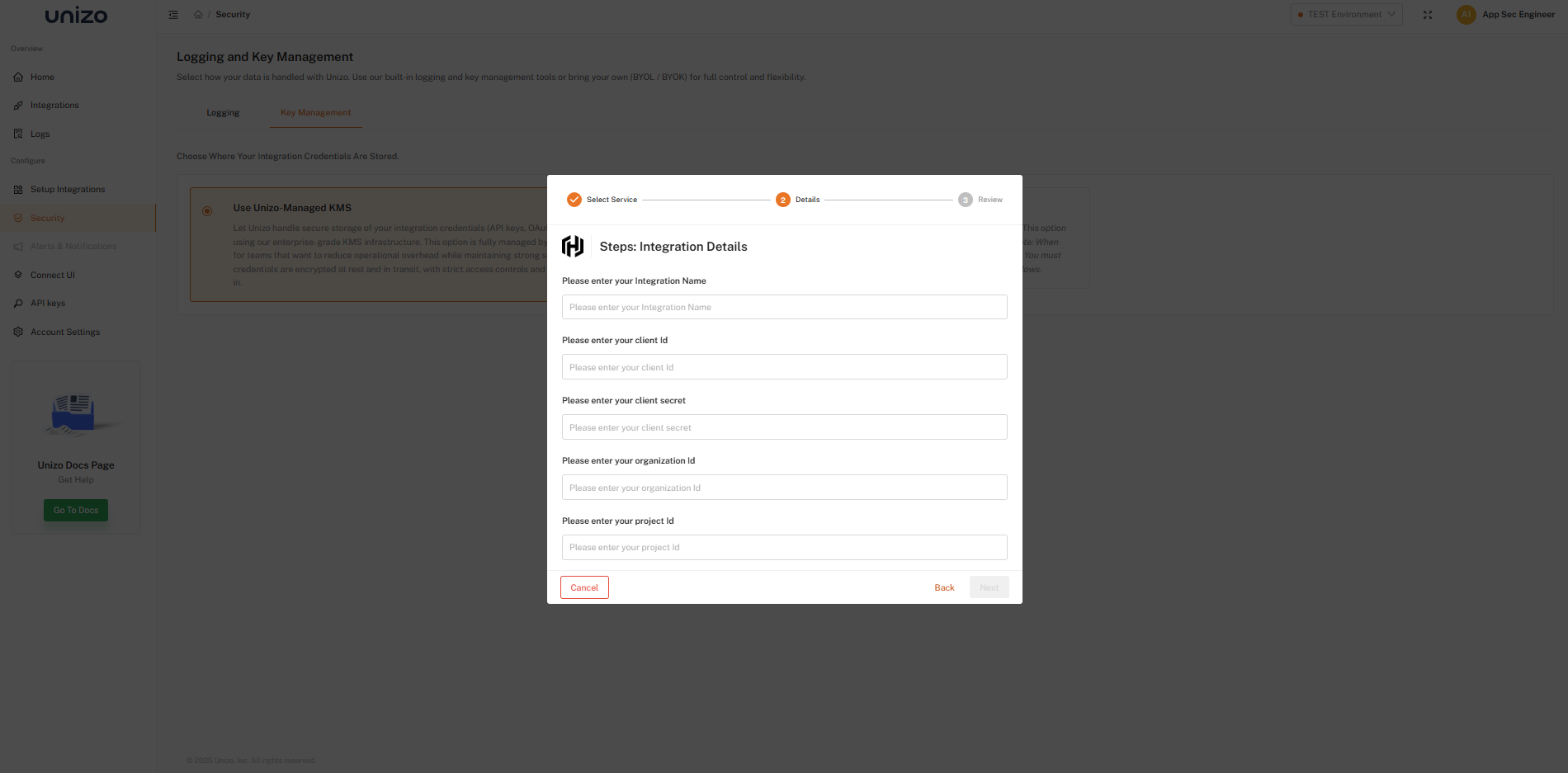 Provide Integration Details