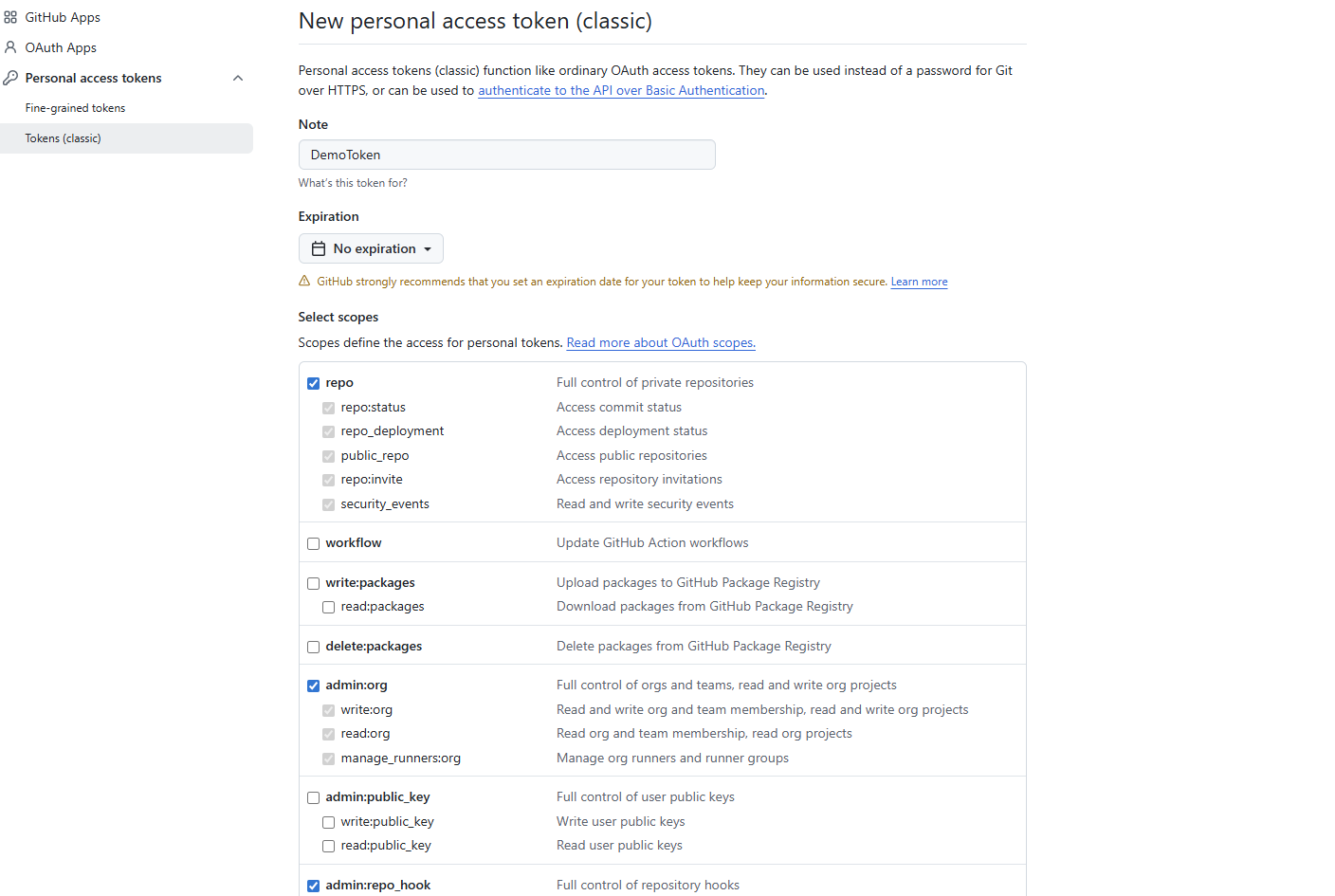 Personal Bitbucket Settings